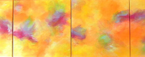 Frühlingsfrische - 4er Serie - 2013 - 50 x 200 x 4 cm auf Leinwand - verkäuflich - Acryl