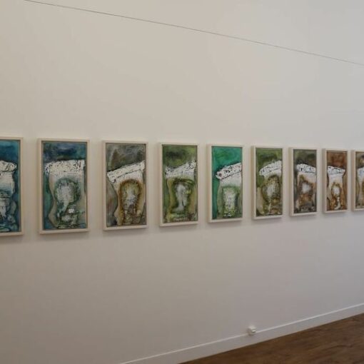 Zahn der Zeit Serie in der Ausstellung bei Galerie Sarasin Art Basel - Mischtechnik II